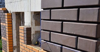Фасады домов из кирпича в Кашире: качественная кладка от 1160 рублей