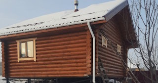 Баня из оцилиндрованного бревна под ключ в Кашире - от 137046 рублей